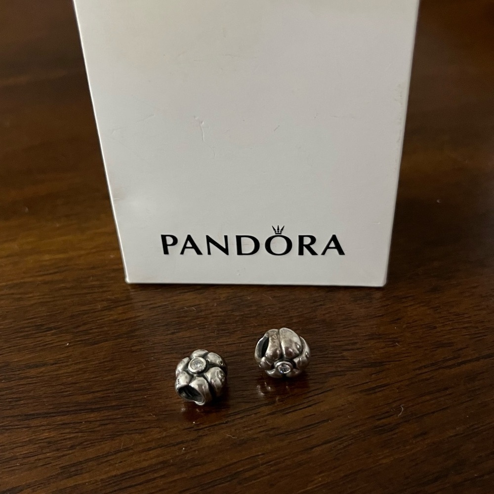 Pandora Silver Floral Charms